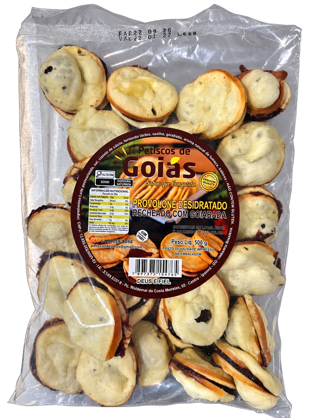 Provolone Desidratado Recheado com Goiabada Petiscos de Goiás