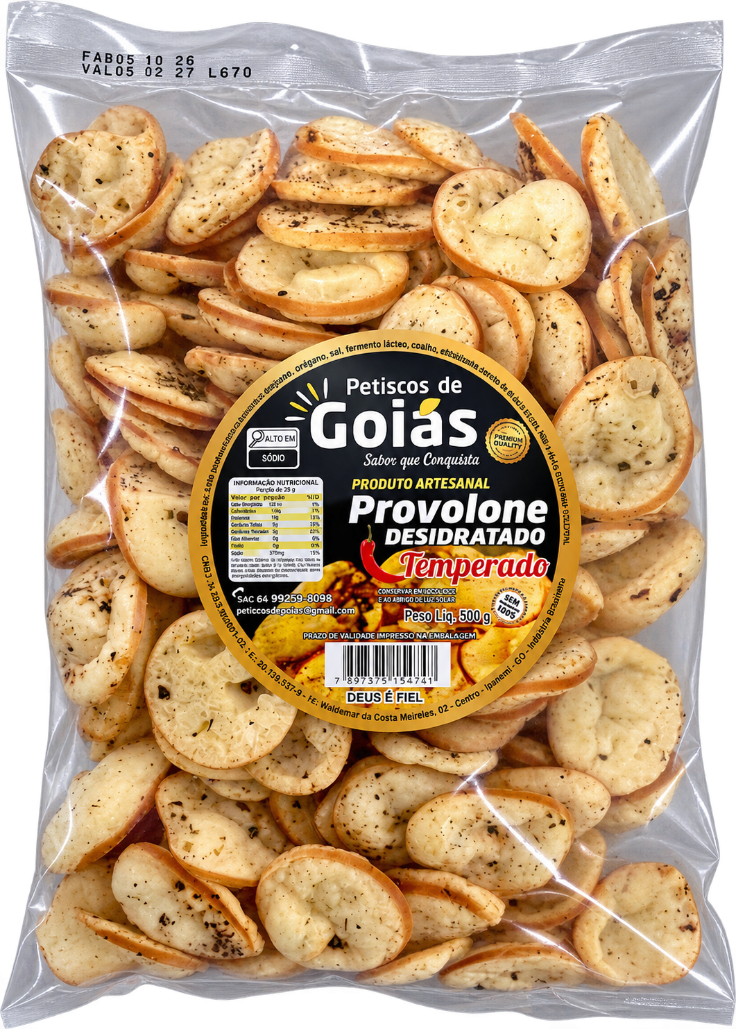 Provolone Desidratado Petiscos de Goiás